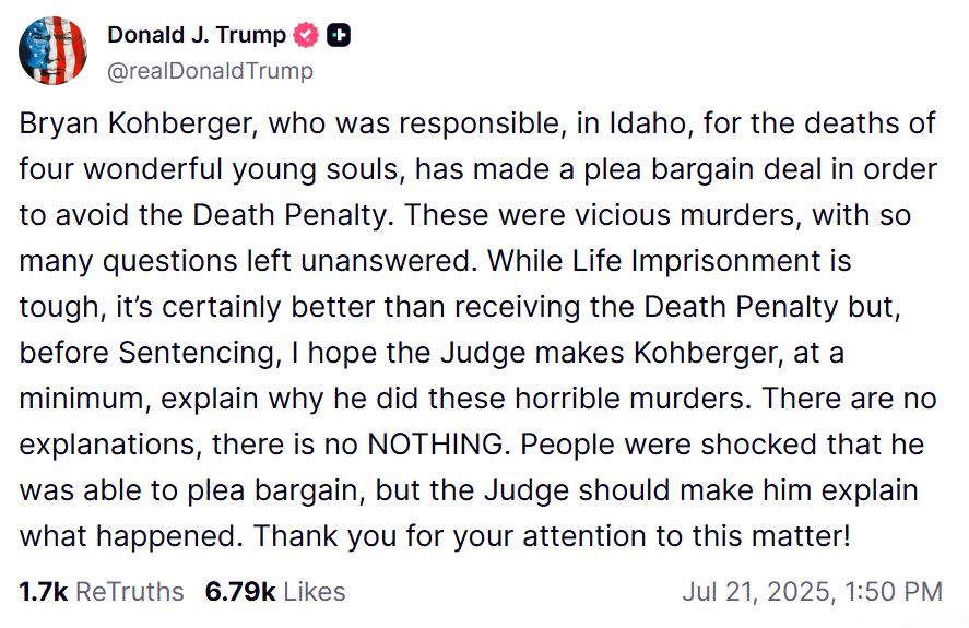 four students murdered idaho: donald